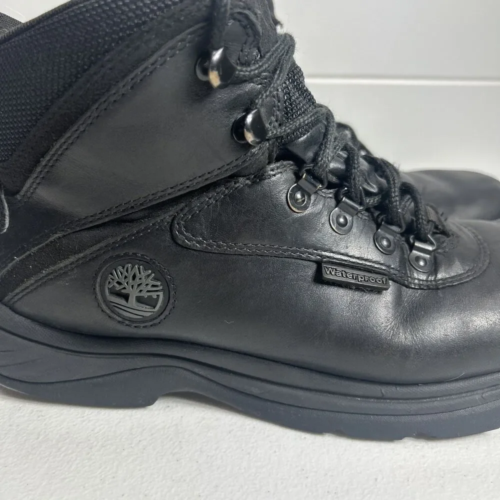Timberland Men's Hiking Boots Size 10.5 Black White Ledge A9546 Mid Waterproof